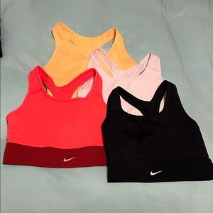 Nike Women’s Racerback Sports Bras - Black, Coral, Yellow, white
